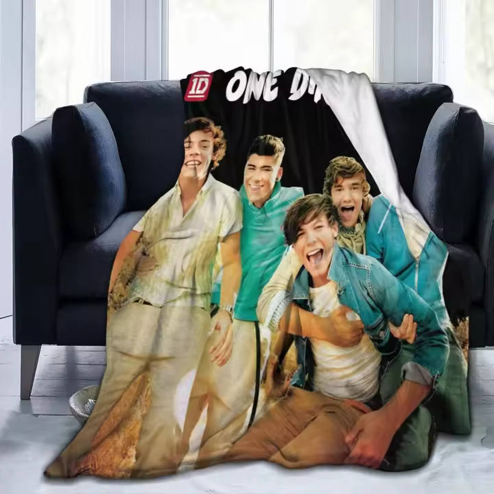 Manta ligera de franela Ultra suave para sofá, cama, uso en todas las estaciones, One Music Direction - 1
