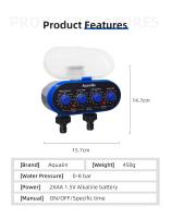 Temporizador de agua actualizado de dos salidas y cuatro esferas con orificio para sensor de lluvia Sistema de riego de jardín con función de retardo para jardín, patio - details 1