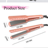 Plancha de pelo profesional, plancha plana con pantalla LED, plancha alisadora de pelo de titanio - details 8