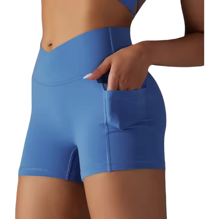 Pantalones Cortos de Yoga de Malla de Entrenamiento de Cintura Alta Mejorador de Glúteos para Mujeres Cómodos para Gimnasio - 1