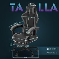 Silla de Juegos Ergónómica Silla de Oficina con Masajeador Carga de 150kg Ajustable Altura - details 11