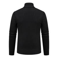 Abrigo deportivo informal para hombre, cárdigan cálido de lana con cremallera, cuello alto, Color sólido, otoño e invierno - details 12