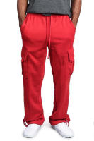 Pantalones deportivos sueltos para hombre, pantalones casuales con encaje, cintura elástica, bolsillo, color sólido - details 1