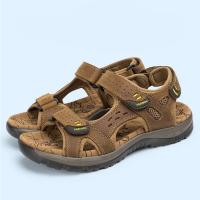 Nueva moda, zapatos de ocio de verano para hombre, sandalias de playa, sandalias de cuero genuino de alta calidad, sandalias suaves de talla grande para hombre, talla 38-48 - details 4