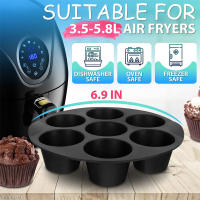 Molde de silicona antiadherente para freidora de aire, 7 tazas para magdalenas de 3,5 a 5,8 L, accesorios para Mini molde para pasteles - details 2