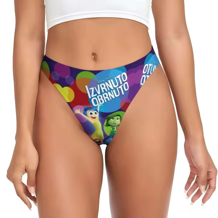 Ropa interior femenina de las bragas de la comodidad de las tangas de la tanga de la impresión del lado de encargo para mujer - 1