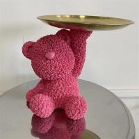 Artesanías de resina de oso rosa, adornos para el hogar, almacenamiento de bandeja de estudio, decoraciones de entrada de transmisión en vivo - details 12