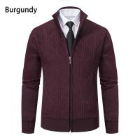 Chaqueta gruesa para hombre, cárdigan de punto con cuello levantado, cálido, para otoño e invierno - details 10