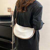 Bolsos cruzados Vintage de Color sólido, bolso de hombro de cuero PU con cremallera y correa ajustable, gran capacidad, estilo coreano - details 3