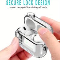 Funda protectora de TPU para Airpods 4, cubierta transparente con mosquetón, a prueba de polvo, golpes y caídas, 2024 - details 5