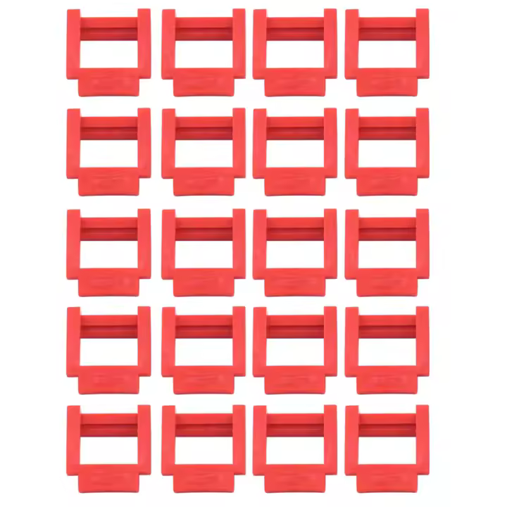20 piezas retenedor de tarjeta Vertical PCI-E, montaje de casillero PCIE 1X Solt, retenedor para minería BTC Riser para tarjeta de Video, Rojo - 1