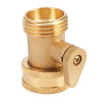 Conector de tubería de agua para manguera de jardín de 3/4 pulgadas, válvula de latón, divisor de grifos con interruptor de apagado - details 4
