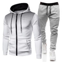 Sudadera con capucha de lunares de felpa para hombre y mujer, sudadera y pantalones de chándal de Color sólido, 2024 - details 2