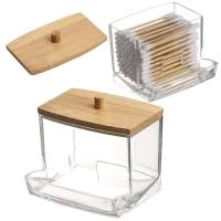 Caja de Almacenamiento de Algodón Cuadrado para Dental Caja de Plástico Transparente Impermeable y a Prueba de Polvo para Almacenamiento en Escritorio - details 0