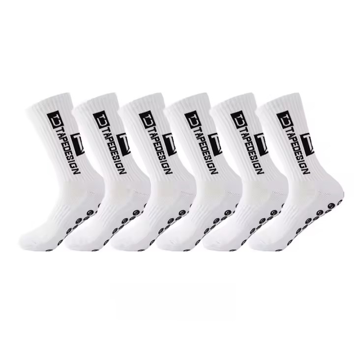 6 Par/Lote antideslizantes calcetines de Fútbol media pantorilla antideslizante SOCR deporte ciclismo para hombre calcetín EU38-44 - 1
