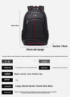Bolsa para portátil de negocios anti-salpicaduras de nylon línea de costura mochila para hombre - details 4
