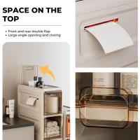 Mueble auxiliar de baño con ruedas y cajones. Gabinete de Almacenamiento Estrecho. Armario Lateral Impermeable para Toallas de Baño. Armario auxiliar de baño. Cajonera móvil. - details 10