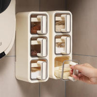 Caja de condimentos colgante en la pared, tanque de condimentos, caja de almacenamiento de especias, juego combinado de cajas de condimentos - details 3