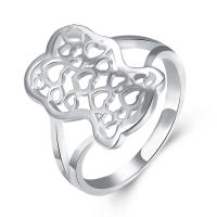 Anillo de oso hueco de Plata de Ley 925, joyería de moda para hombres y mujeres, regalo - details 0