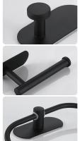 Gancho de almacenamiento de pared elegante de acero inoxidable resistente a la corrosión, conjunto de 4 piezas para colgar toallas - details 5
