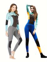 Traje de buceo deportivo para mujer, ropa de baño informal de manga larga y cuerpo ajustado para mujer - details 9