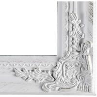 Espejo de Pie con Inclinación Ajustable, Espejo Rectangular con Marco de Madera Blanca Estilo Shabby, Espejo para Dormitorio y Sala de Estar, 50x160 cm - details 2