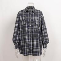 Camisas de manga larga a la moda para primavera y otoño, blusas holgadas Retro a cuadros para mujer, ropa Popular coreana - details 10