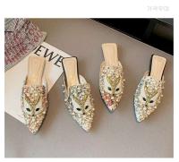 Zapatos planos de mujer con punta puntiaguda y espalda expuesta, zapatos de mujer antideslizantes - details 10