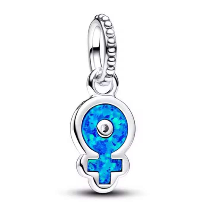 Cuentas de piedra azul doble plateada para hacer joyas de estilo minimalista moderno - 1