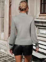 Suéter de cuello alto con botones para mujer, Jersey de punto suave, Vintage, color blanco, otoño e invierno, novedad de 2023 - details 10