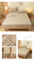 Bonenjoy-sábanas ajustadas, Funda de colchón de Color sólido, funda de cama elástica, ropa de cama para adultos y niños, Sábana bajera suave (sin funda de almohada) - details 12