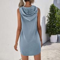 Sudadera con capucha de encaje para mujer, ropa deportiva informal sin mangas, lisa, ajustada, ropa de calle, falda, Falda corta - details 59