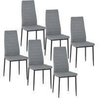 Sillas de Comedor Juego de 4 Sillas de Metal para Cocina, Silla de Mesa Comoda Silla con Asiento Tapizado, Negro - details 159