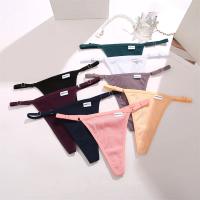 Bragas de mujer, tangas de algodón, cintura ajustable, Tanga Sexy de Color sólido, ropa interior íntima sin costuras para mujer, lencería S-XL - details 11
