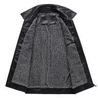 Nueva chaqueta de cuero gruesa de forro polar para hombre, otoño invierno, informal, a la moda, con solapa sólida, nueva, holgada, cálida y versátil. - details 4