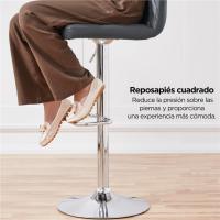 Bar Altura Ajustable 92-113,5cm Sillas de Bar Asientos Giratorios Diseño Moderno Taburetes Altos Blanco - details 5
