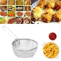 Cesta de Acero Inoxidable para Freír Chips Francesas Cesta de Cocina Redonda con Mango - details 6