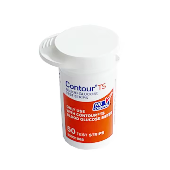 Medidor de glucosa en sangre Bayer Contour Ts/tiras de 50 piezas (sin medidor)/tiras de 100 piezas (sin medidor) - 1