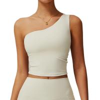 Chaleco Deportivo para Mujer Top de Hombro Unico, A Prueba de Golpes para Correr, Top Acolchado para Entrenamiento, Camisetas de Yoga sin Mangas, Almohadilla Extraíble para el Pecho - details 0