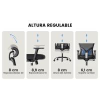 Silla de Oficina Ergonómica con Soporte Lumbar