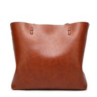Bolso de cuero encerado para mujer, bolsa de hombro con doble correa, sencillo, para compras, 2022 - details 13