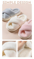 Pantuflas De Lujo Para Mujer Invierno Comodidad Casual Plush Talla Grande Zapatillas De Interior Con Plataforma Moda Designer - details 2