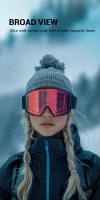 Kapvoe-Gafas de esquí fotocromáticas para hombre y mujer, lentes de nieve antiniebla, magnéticas, de esponja de doble capa para Snowboard - details 11