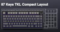 AULA-Teclado mecánico de estuctura F75, conexión trimodo con cable, Bluetooth, inalámbrico, para juegos - details 6