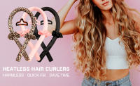 Un set de rizadores sin calor, lazy curlers, herramientas para el cabello DIY para usar durante la noche. - details 0