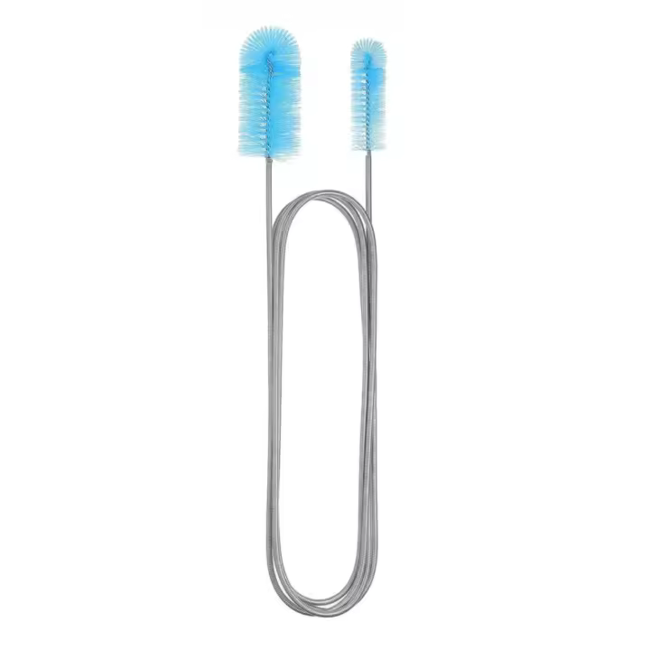 Cepillo de limpieza de acuario para bomba de filtro de agua, tubo de lirio, manguera de tubo de aire, cepillo de tanque de peces de acero inoxidable, accesorios de bomba de agua - 1