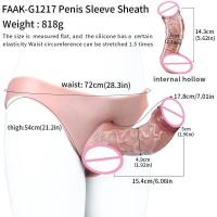 Leten FAAK-pantalones de silicona con funda realista, ropa interior con consolador hueco, arnés, Juguetes sexuales para hombres - details 1