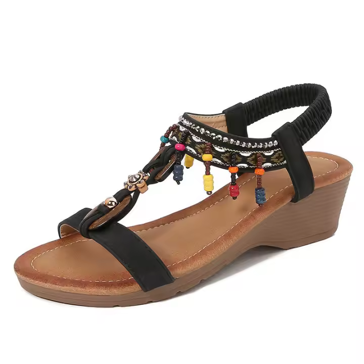 Sandalias Nuevas de Moda con Diamantes de Agua, Suela Gruesa, Tacón de Cuña, Zapatos de Mujer a la Moda - 1