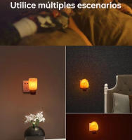 Lámpara de sal natural del Himalaya Luz cálida para noches, cristal, lámpara de pared LED para decoración de habitaciones - details 4