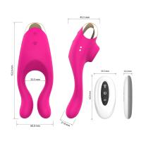 Vibrador para mujer, anillo para pene, estimulador del clítoris, succionador de clítoris, retardante de eyaculación, anillo alargador de pene, Juguetes sexuales para hombres y parejas - details 7